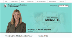 Desktop Screenshot of divorcemediationmaryland.com