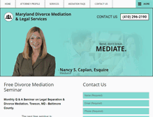 Tablet Screenshot of divorcemediationmaryland.com